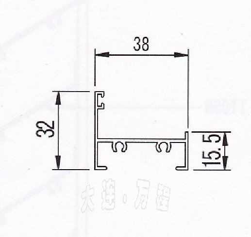  TT05F型号百叶窗铝型材